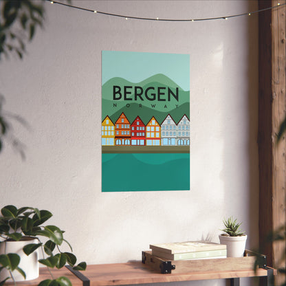 Vertical Poster - Bergen Norway Design