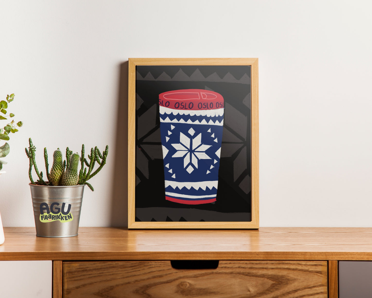 Oslo Termokopp- Fun Wall Decor, Gift for Foodies, Quirky Kitchen Art, Unique Home Decor, Oslo Lovers