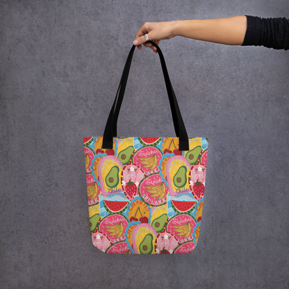 Fruit labels tote bag