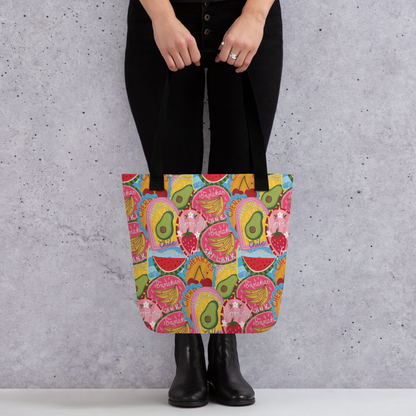 Fruit labels tote bag