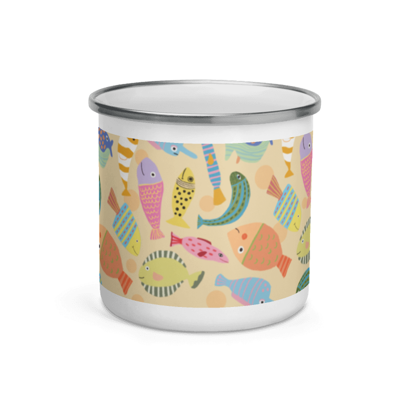 Fish Bucket Enamel Mug
