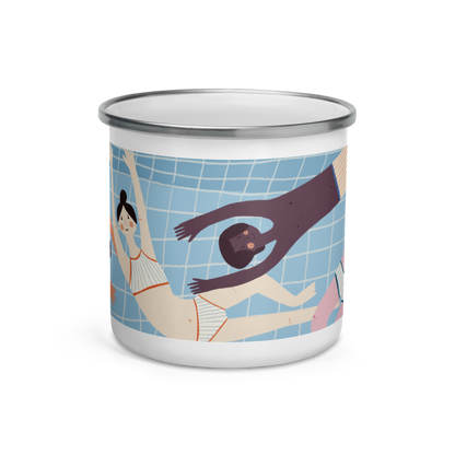 Pool Enamel Mug