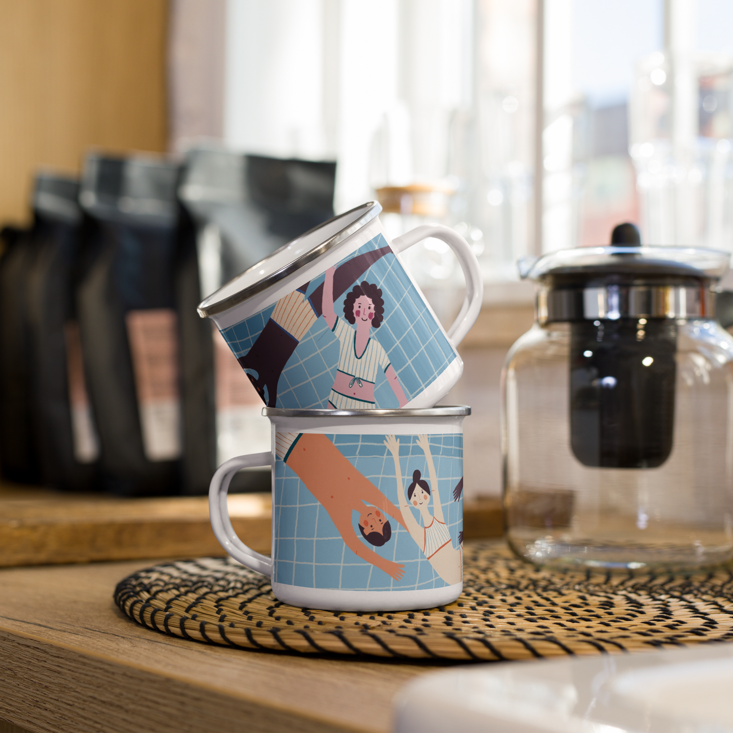 Pool Enamel Mug