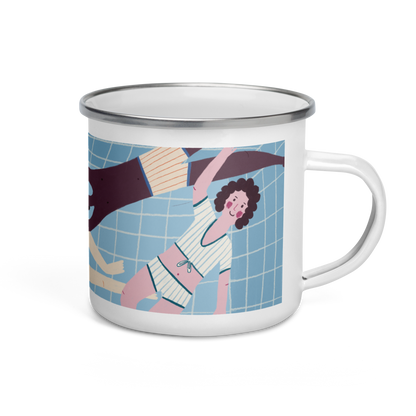 Pool Enamel Mug