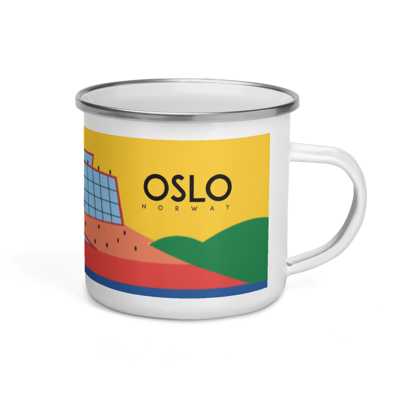 Oslo Norway Enamel Mug