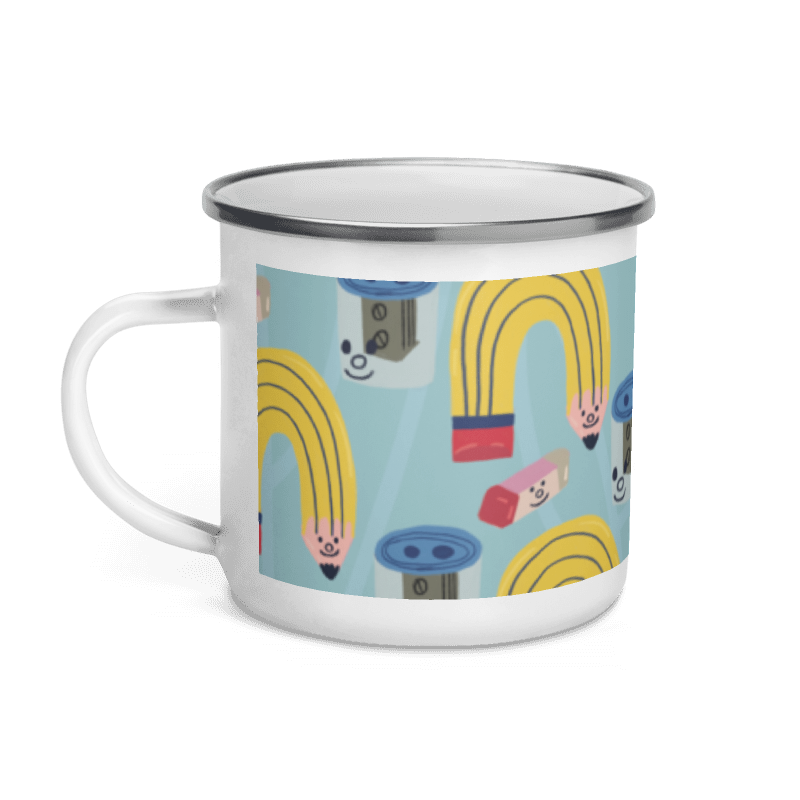 Team Work Enamel Mug