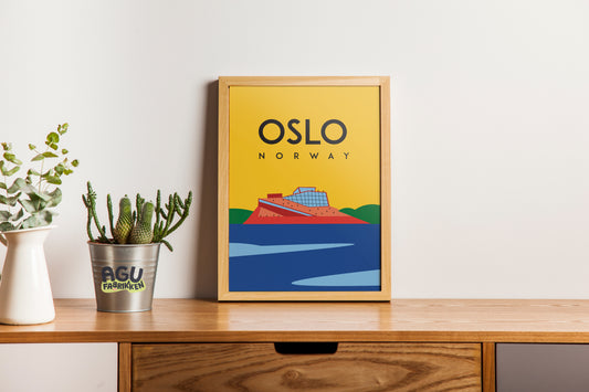 Oslo- Fun Wall Décor, Gift for Foodies, Quirky Kitchen Art, Unique Home Décor, city