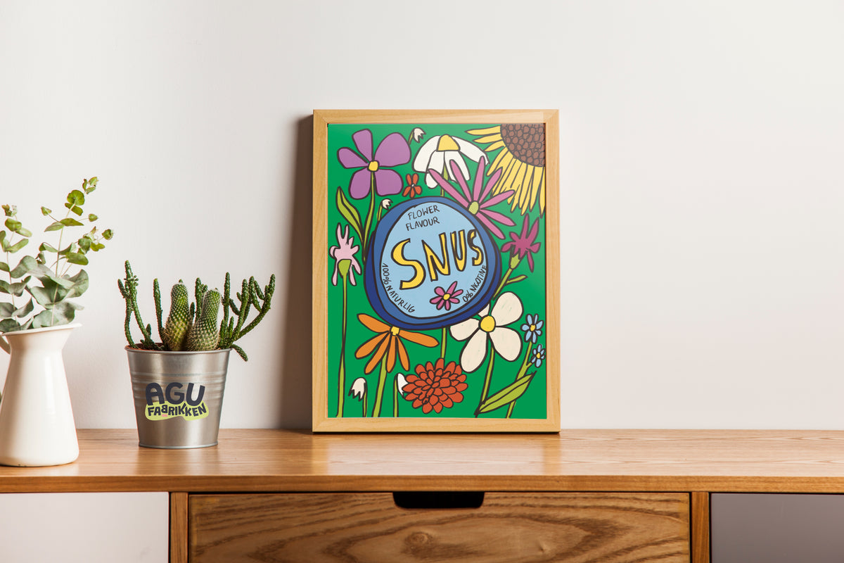 SNUS- Fun Wall Decor, Gift for Foodies, Quirky Kids Art, Unique Home Decor